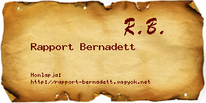 Rapport Bernadett névjegykártya