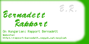 bernadett rapport business card